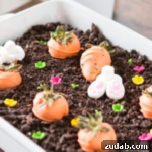 No bake chocolate oreo bunny garden dessert for Easter