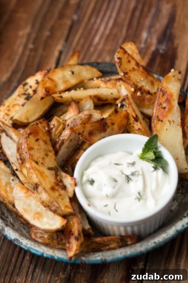 Greek Roasted Potatoes with Garlic Tzatziki Sauce