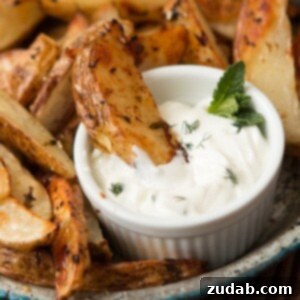 Greek Roasted Potatoes with Garlic Tzatziki Sauce