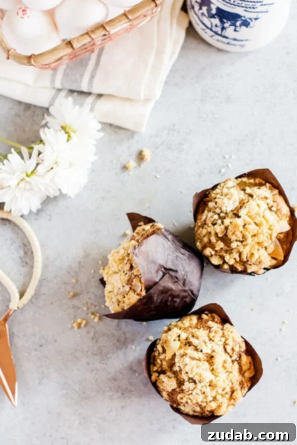 Perfectly Baked Carrot Cake Muffins with Streusel Freshly baked carrot cake muffins, golden brown and glistening with a crunchy streusel topping.