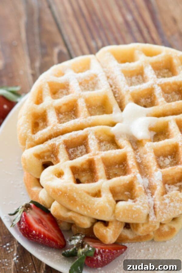 Golden Buttermilk Waffles The ultimate buttermilk waffle, a perfectly golden and crisp breakfast.