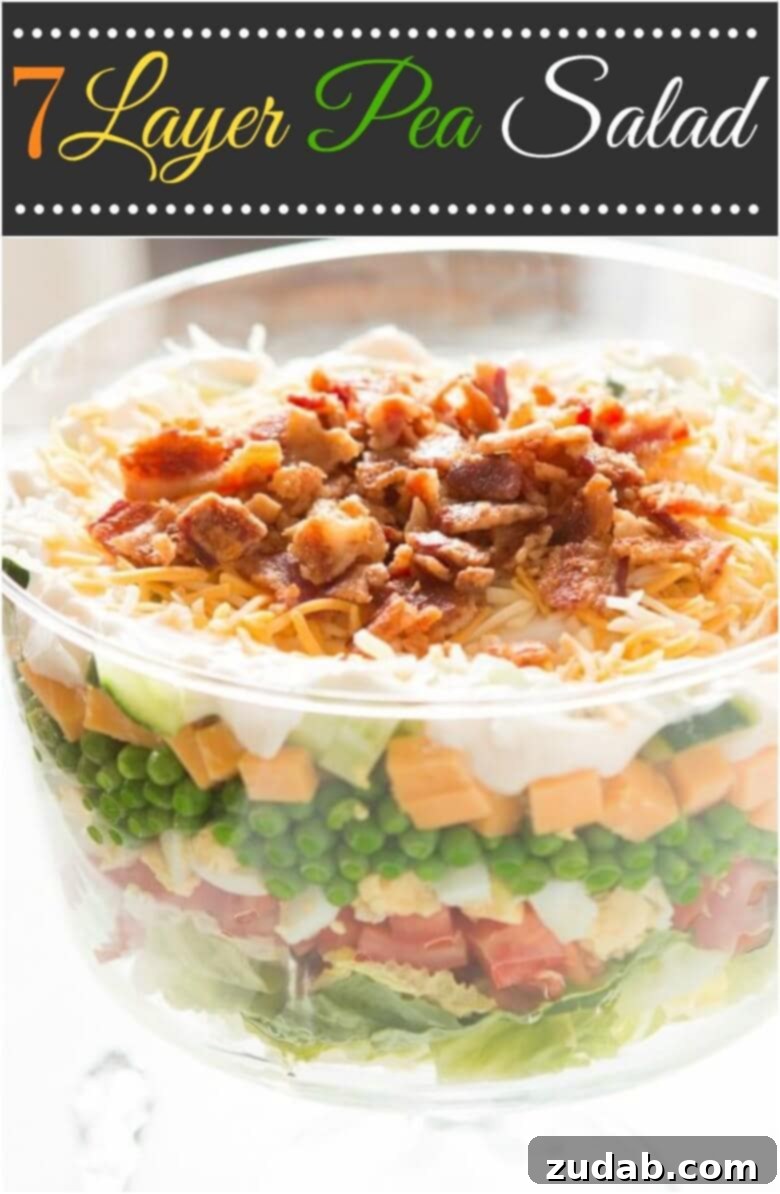 Everyone needs a great recipe for the classic 7 layer pea salad! This one is my favorite because that dressing isn't the typical sour cream. gluten-free, grain-free Everyone needs a great recipe for the classic 7 layer pea salad! This one is my favorite because that dressing isn't the typical sour cream. gluten-free, grain-free