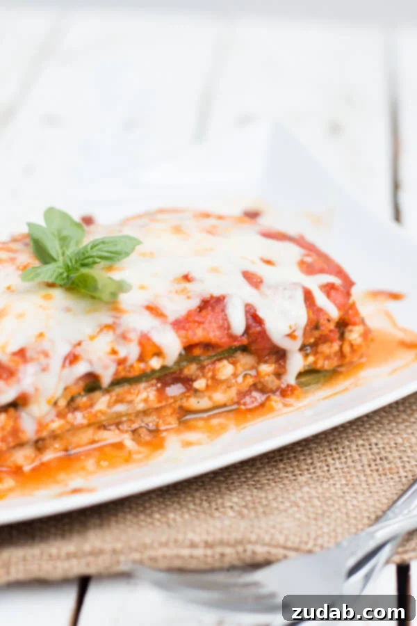 Decadent Chicken Cordon Bleu Lasagna 5 The BEST zucchini lasagna we've ever had! ohsweetbasil.com