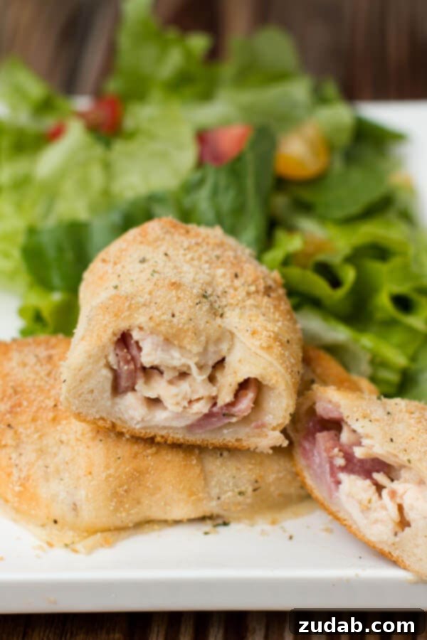Decadent Chicken Cordon Bleu Lasagna 4 delicious chicken cordon bleu bundles ohsweetbasil.com