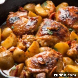 The best dinner I've ever made, braised dijon chicken and potatoes ohsweetbasil.com