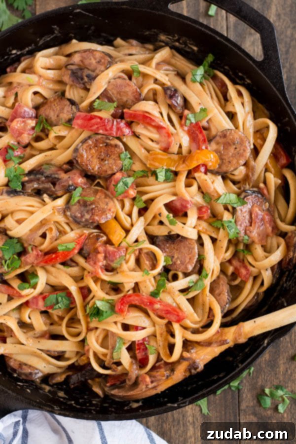 Enjoy the spicy flavors of the south in this Creamy Cajun Pasta with Smoked Sausage. Enjoy the spicy flavors of the south in this Creamy Cajun Pasta with Smoked Sausage.