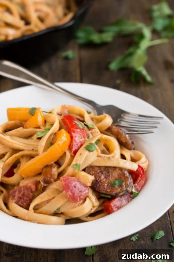 Enjoy the spicy flavors of the south in this Creamy Cajun Pasta with Smoked Sausage. Enjoy the spicy flavors of the south in this Creamy Cajun Pasta with Smoked Sausage.