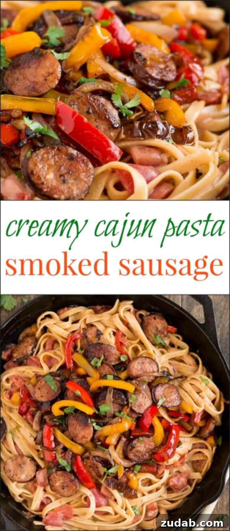 Enjoy the spicy flavors of the south in this Creamy Cajun Pasta with Smoked Sausage. Enjoy the spicy flavors of the south in this Creamy Cajun Pasta with Smoked Sausage. ohsweetbasil.com