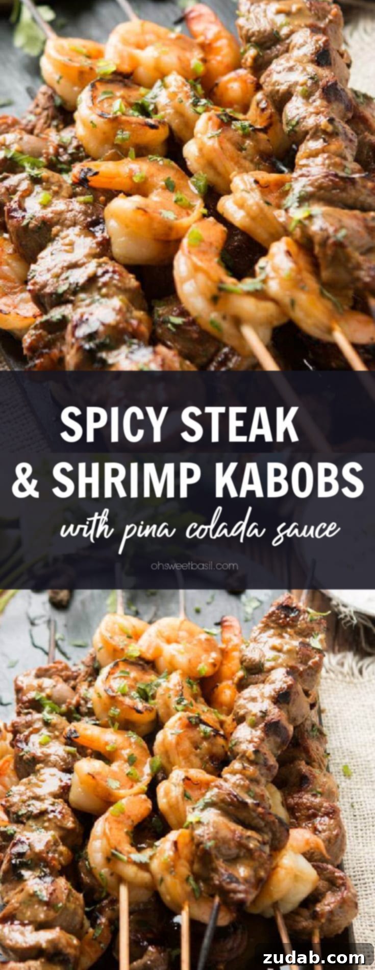 Spicy shrimp and steak kabobs, perfectly grilled and bursting with flavor. A must-try summer dish.