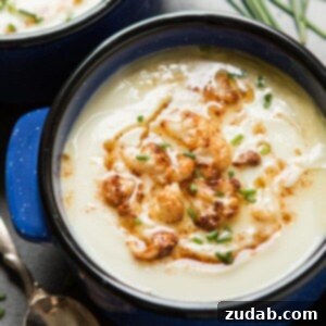 If you are a cauliflower hater this brown butter cauliflower soup is for you. It's creamy, silky, and takes no milk or cream plus it tastes like potato!