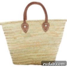 Thoughtful Mother's Day Presents 5 Barcelona-French-Market-Basket-with-Short-Leather-Handle-ORK-02 (1)