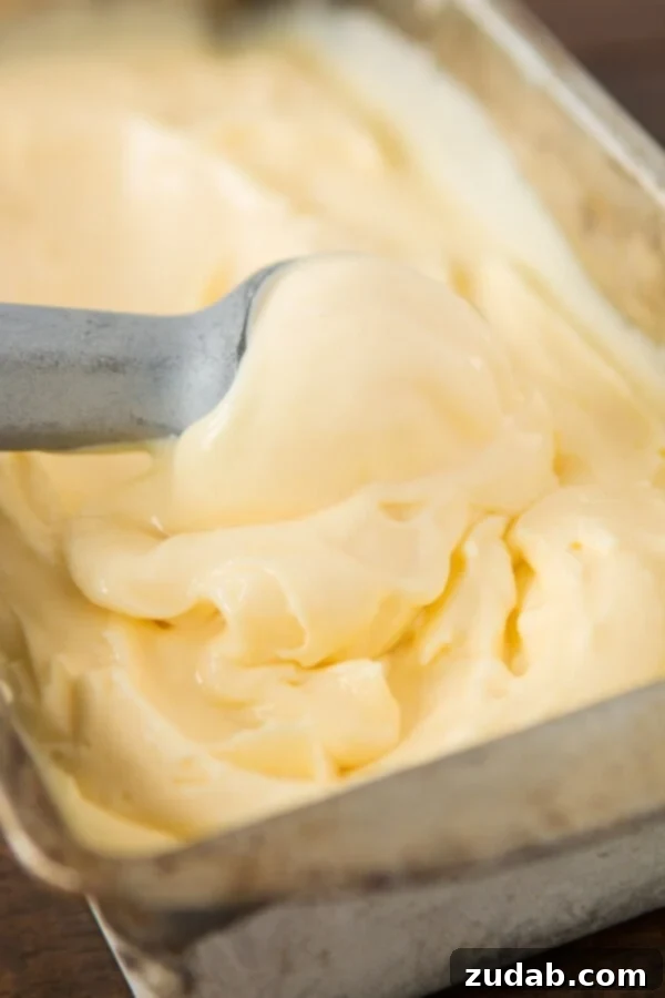 Chilled lemon curd custard base ready for the ice cream maker. Chilled lemon curd custard base ready for the ice cream maker.