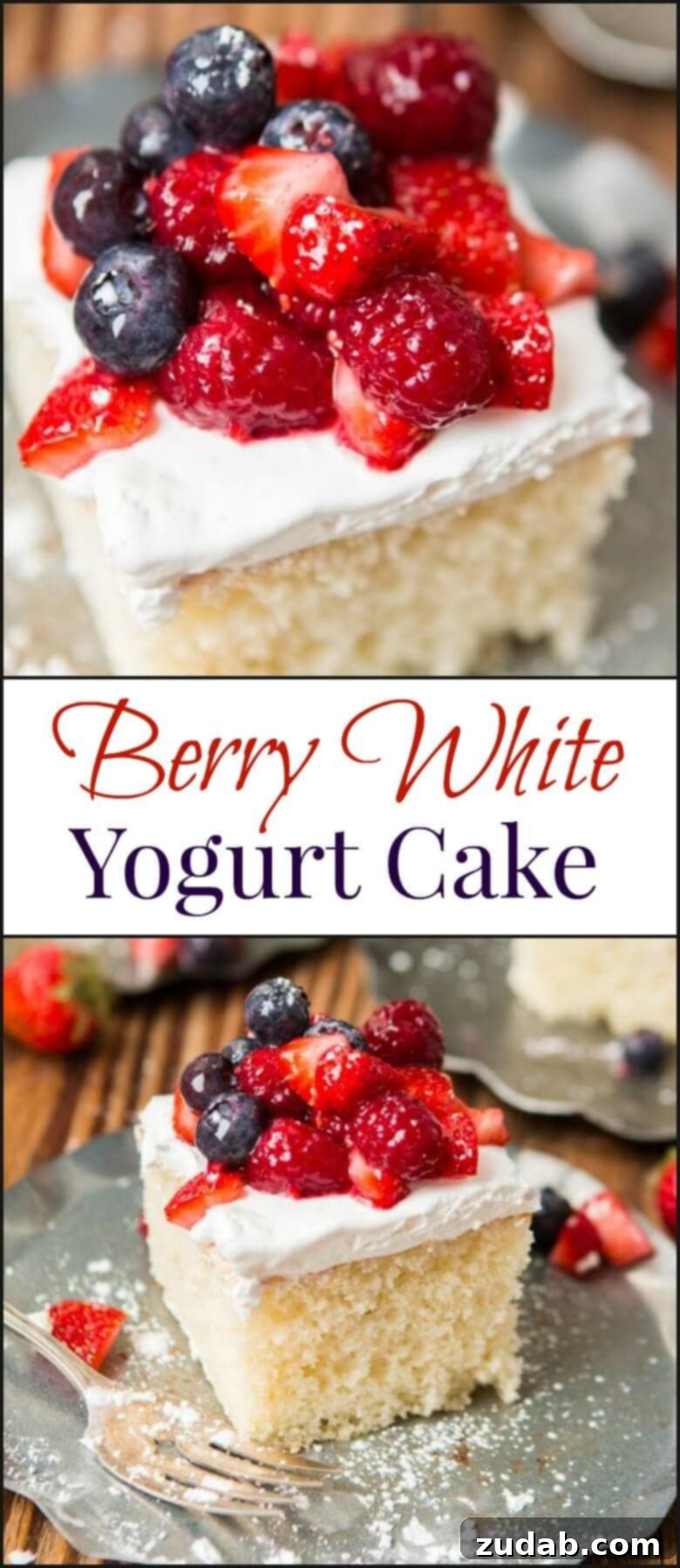 Best Berry Yogurt Snack Cake Beautifully decorated Berry White Yogurt Cake with abundant fresh berries, a delightful summer centerpiece