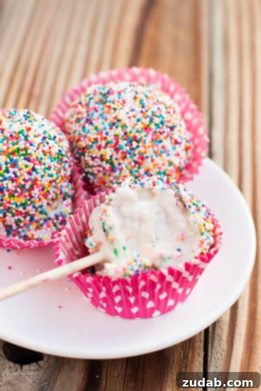 No-Bake Cookie Crumb Ice Cream Pie 6 Cake batter ice cream balls with sprinkles
