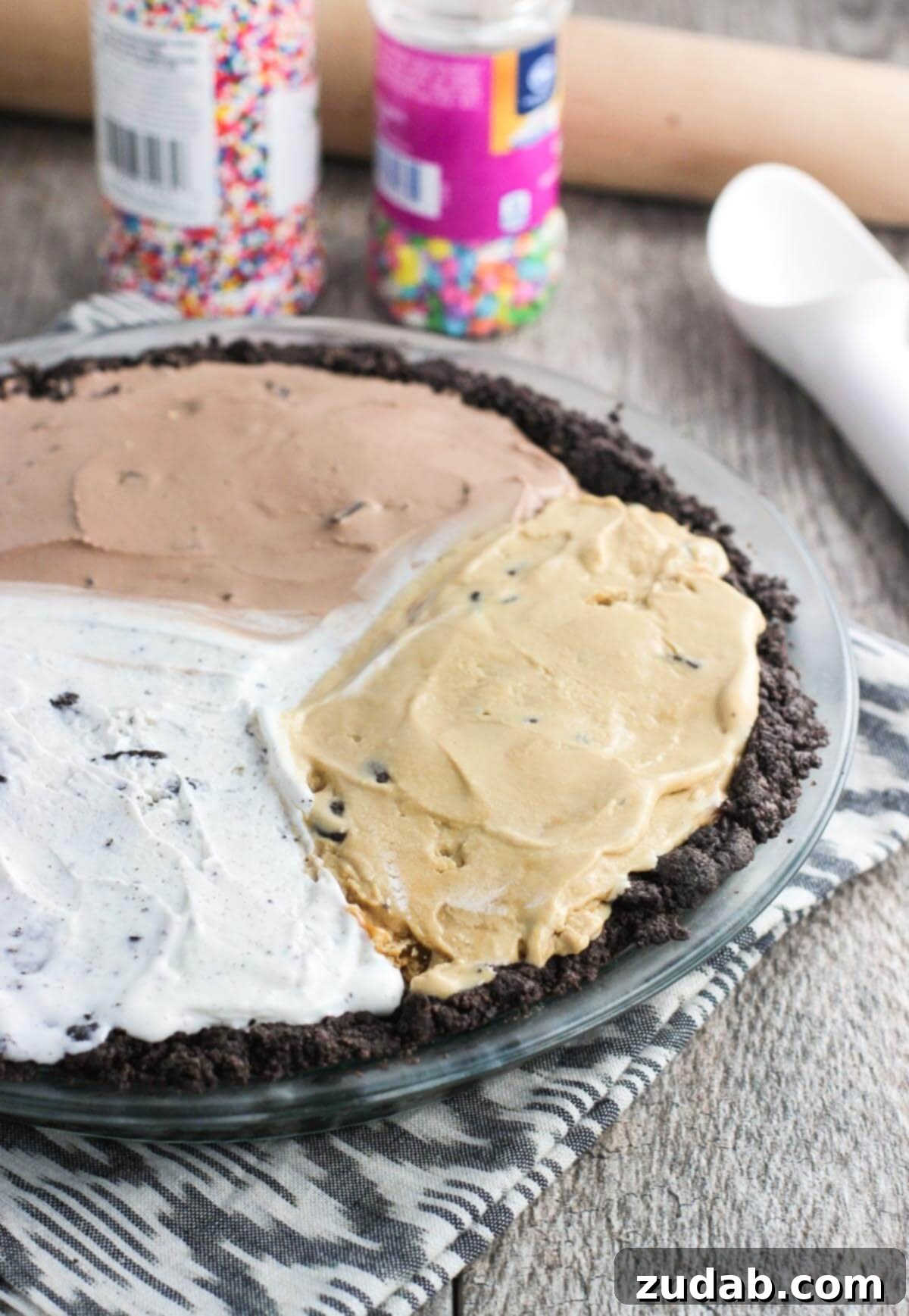 Customizable Ice Cream Pie Flavors Customizable ice cream pie with various delicious flavors