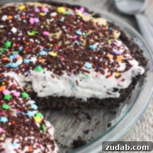 No-Bake Cookie Crumb Ice Cream Pie 2 This easy ice cream pie with a cookie crust is a simple, no-bake dessert perfect for summer!