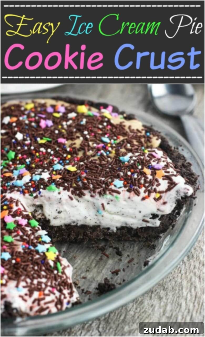 Best Ice Cream Pie for Summer Delicious and easy ice cream pie with a cookie crust, ready to serve