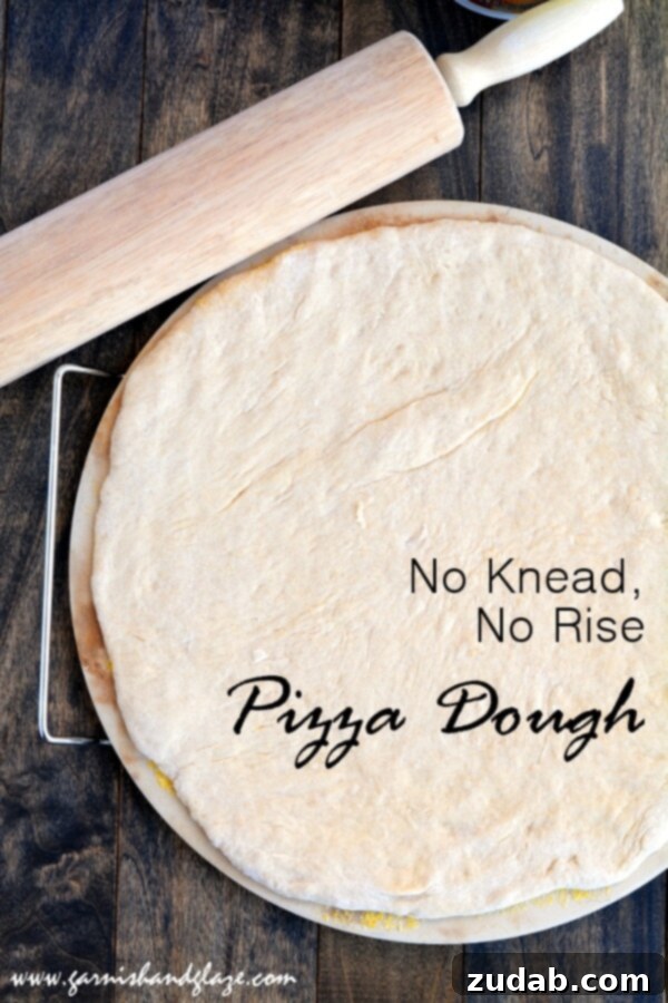 Easy No Knead, No Rise Pizza Dough recipe