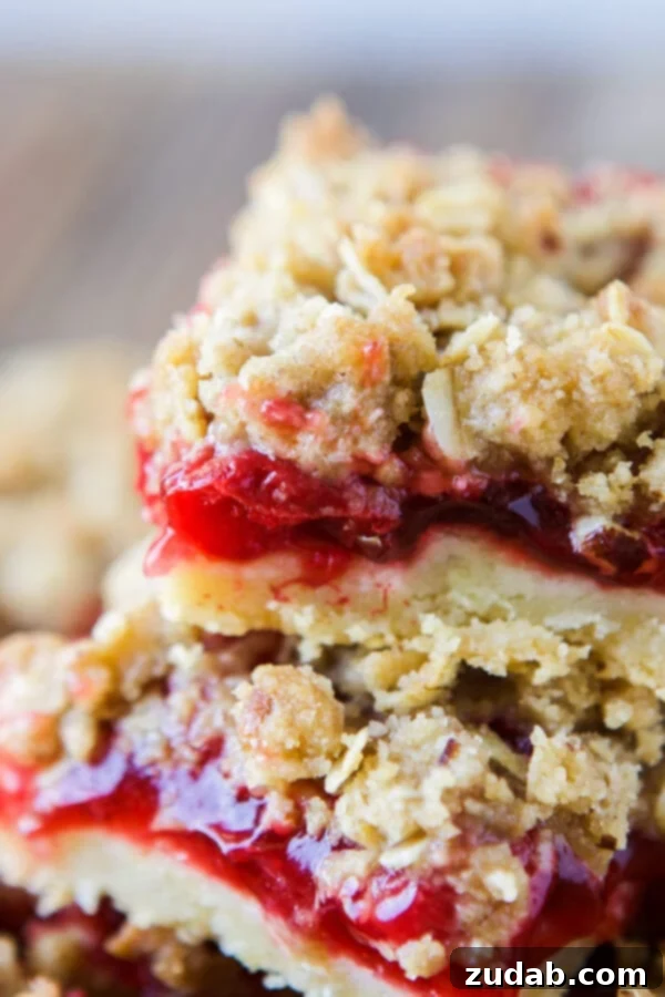 Fisher Nuts Pecans Elevate Cherry Crisp Bars Delicious Cherry Crisp Bars featuring crunchy Fisher Nuts pecans.