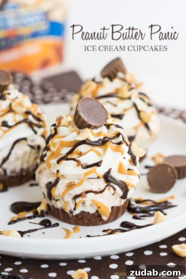 No-Bake Strawberry Bliss 4 Peanut Butter Panic Ice Cream Cupcakes