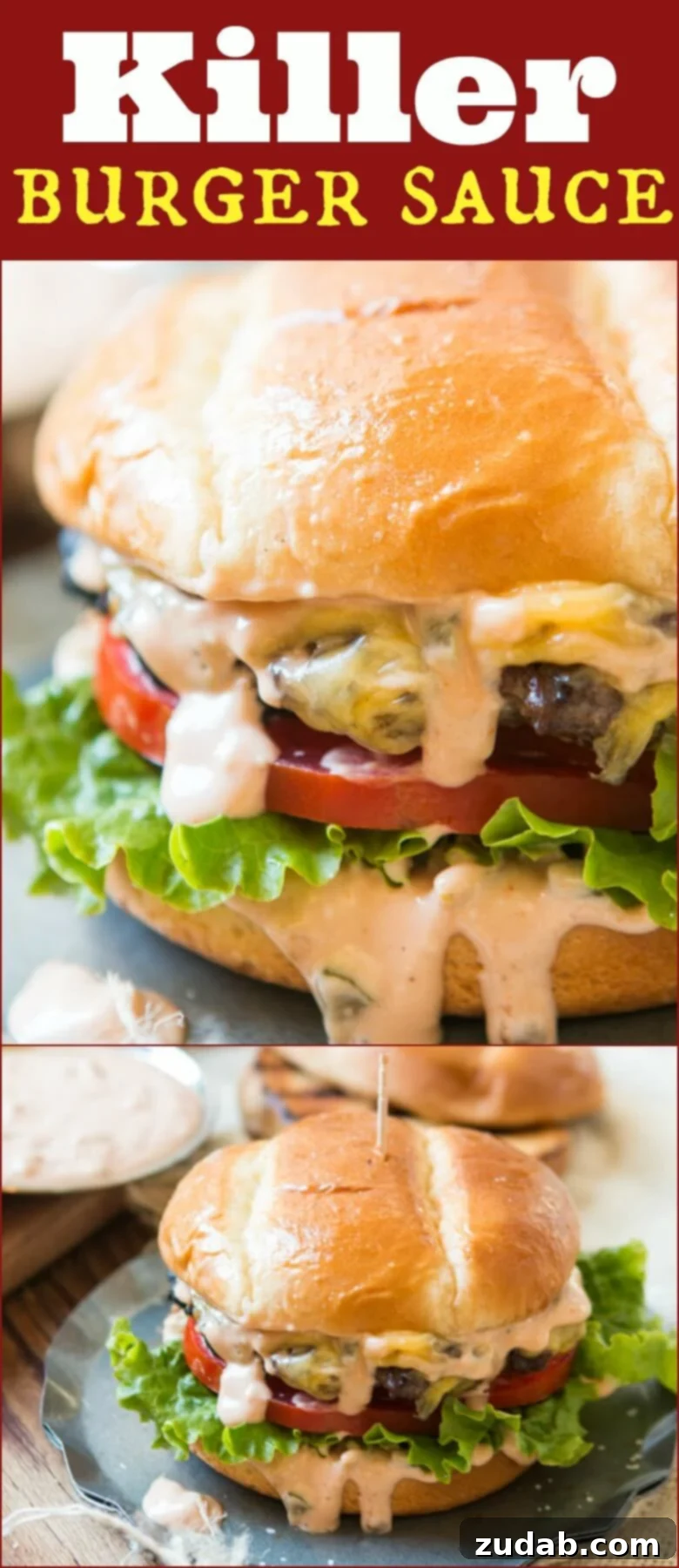 Secret Weapon Burger Sauce 3 This is it, the killer burger sauce recipe. If you don't want dry, stale burgers look no further for the best classic hamburger sauce.