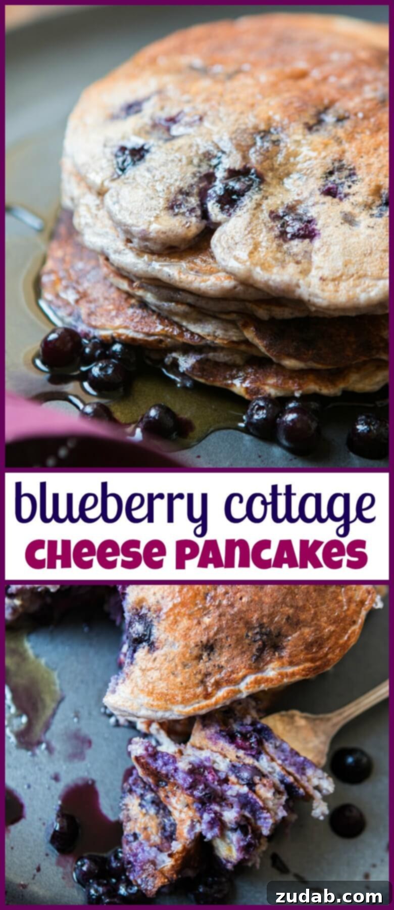 Protein-Packed Wild Blueberry Cottage Cheese Pancakes 11 Sometimes you just need a big pile of pancakes and these healthy wild blueberry cottage cheese pancakes will fill your belly but not your waistline. gluten-free