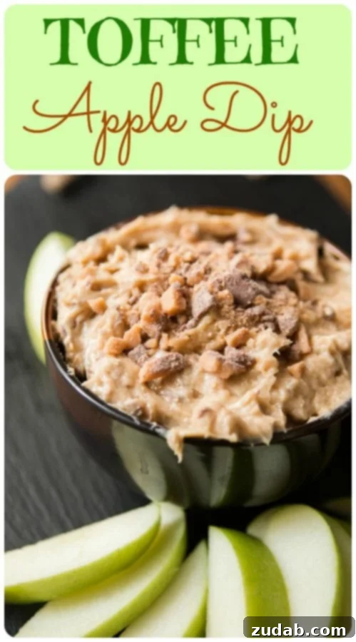 Caramel Apple Delight 2 A classic, one that never gets old, toffee apple dip. Creamy dip full of brown sugar and little bits of milk chocolate toffee. It's apple's best friend. ohsweetbasil.com