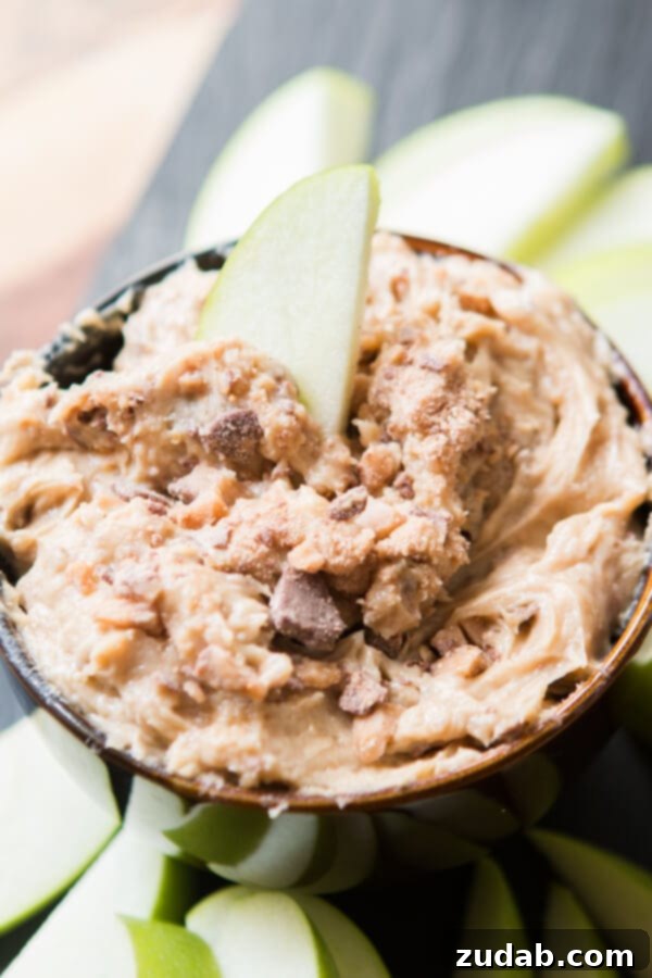 A classic, one that never gets old, toffee apple dip. Creamy dip full of brown sugar and little bits of milk chocolate toffee. It's apple's best friend. A classic, one that never gets old, toffee apple dip. Creamy dip full of brown sugar and little bits of milk chocolate toffee. It's apple's best friend.