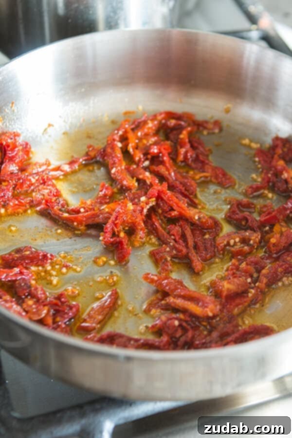 Velvety Sun-Dried Tomato Chicken Pasta in Minutes 6 Ingredients for creamy sun-dried tomato chicken pasta laid out