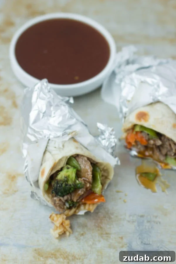 Teriyaki Chicken Noodle Stir-fry 10 A hearty Teriyaki Beef Wrap, simple to make and packed with flavor.