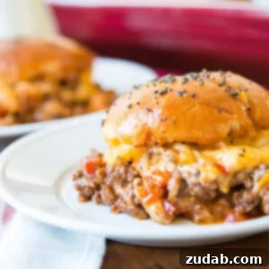 Easy Cheesy Sloppy Joe Sliders 3 Well I've officially put on my fat pants and made the ultimate comfort food, sloppy joe sliders. That's right saucy sloppy joes in a whole new way. ohsweetbasil.com