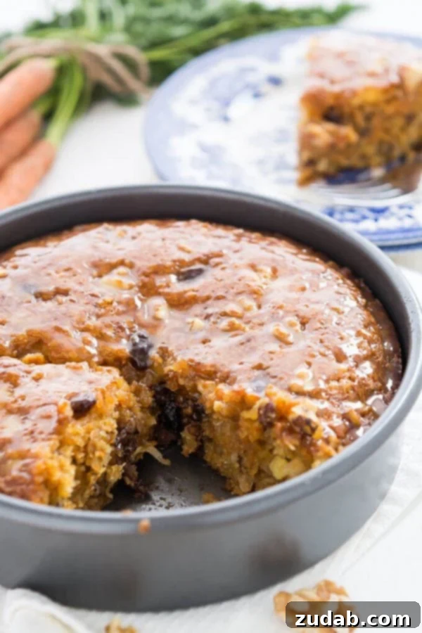 Decadent Apple Cake with Caramel Drizzle 4 Warm carrot cake with a generous layer of frosting, another comforting classic dessert option