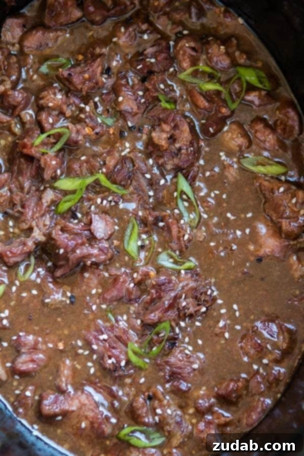 Tender Slow Cooker Korean BBQ Beef: An Easy and Delicious Family Favorite from Damn Delicious Cookbook