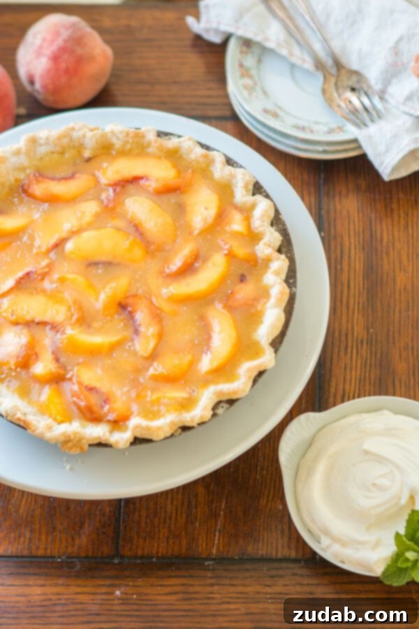 Lemon Jello Peach Pie - A delightful summer dessert with fresh peaches and lemon jello Lemon Jello Peach Pie made with fresh, juicy peaches