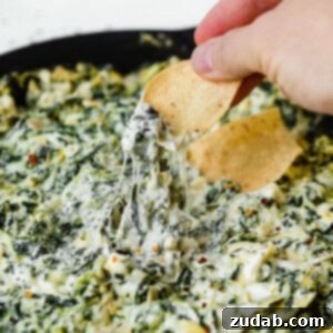 Delicious Cheesy Spinach Artichoke Dip