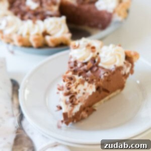 Decadent No-Bake Chocolate Pie 3 Easy No-Bake Chocolate Pie with rich Jell-O pudding filling and stabilized whipped cream topping.
