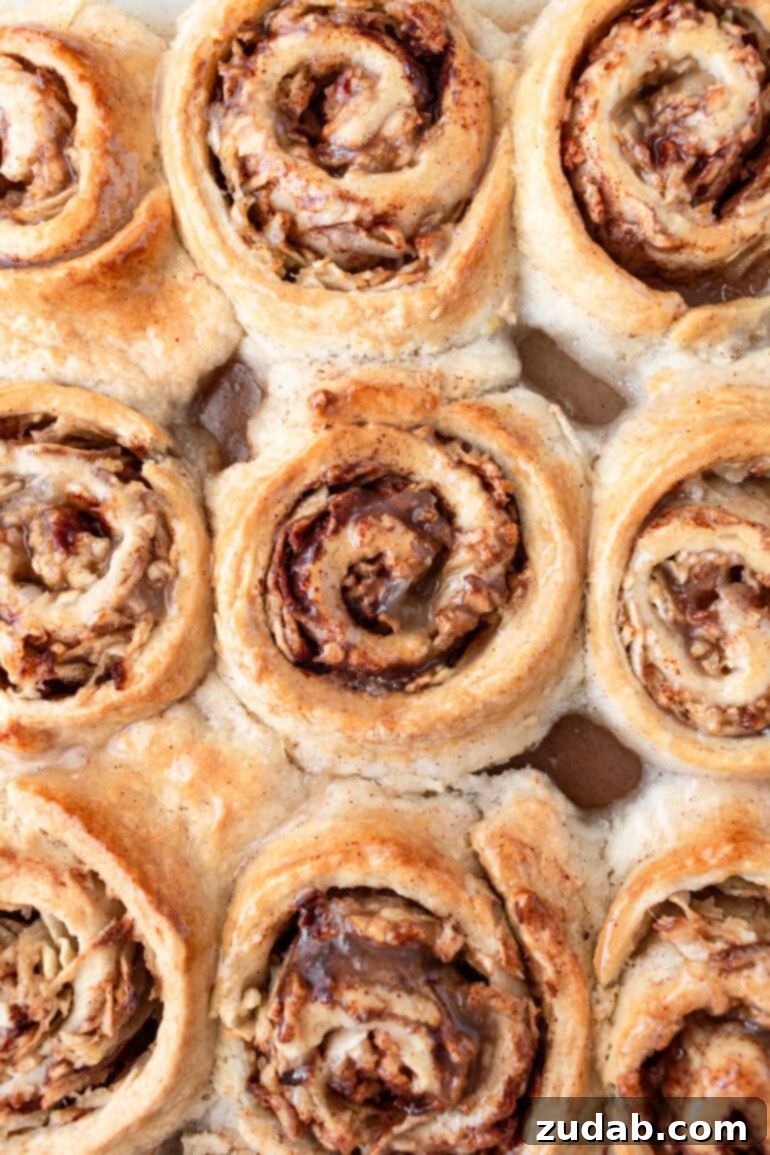 Rustic Orchard Apple Swirls 11 A pan full of golden-baked apple cinnamon rolls, invitingly arranged and ready to be enjoyed, reflecting generations of family tradition.