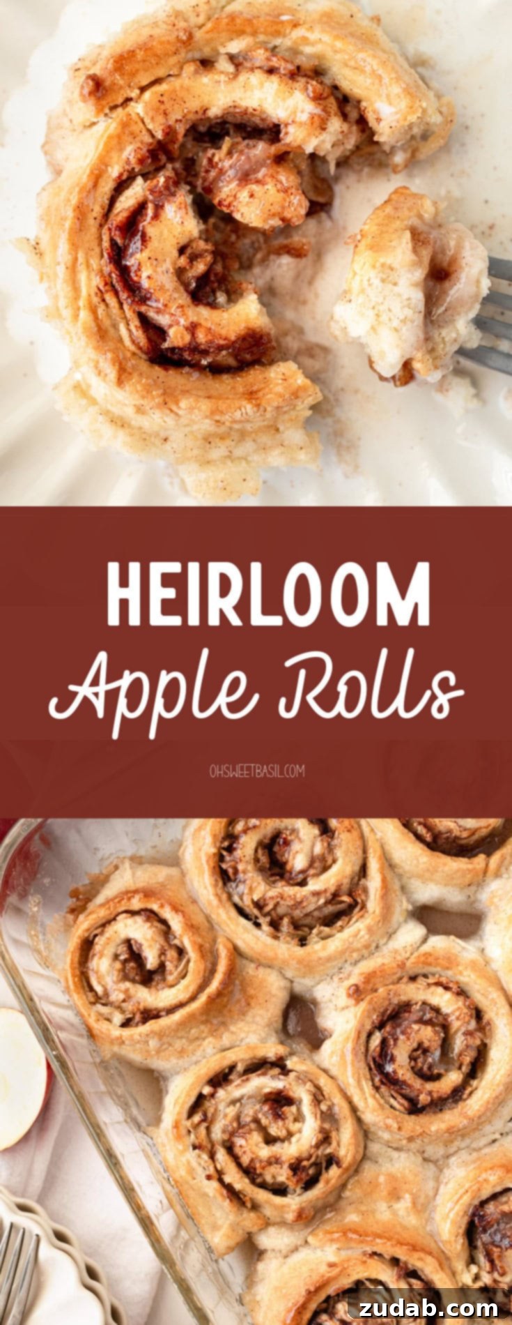 Rustic Orchard Apple Swirls 15 Indulge in a delicious fall treat with these heirloom apple rolls. Filled with fresh apples and warm spices, these rolls are sure to become a seasonal favorite in your household.
