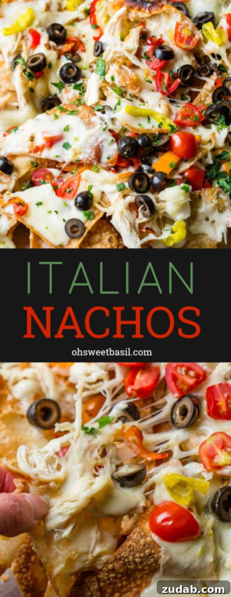 How to Make Italian Nachos 8 Fried wontons covered in alfredo sauce, cheese, chicken, peppers and olives for the perfect Italian Nachos
