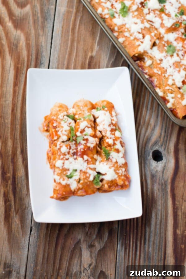 Savory Steak and Zucchini Burrito 4 Sweet Potato Enchiladas with Sweet Corn Crema