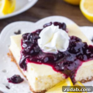Delicious Lemon Blueberry Cheesecake Squares