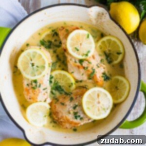 Delicious One Pan Creamy Lemon Garlic Chicken