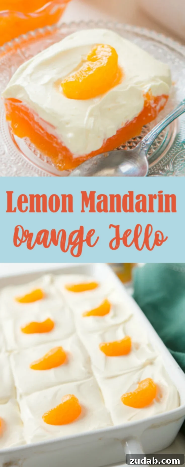 Zesty Lemon Mandarin Gelatin Delight 4 I grew up with this lemon mandarin orange jello salad at almost every single Thanksgiving and though I skip the shredded carrots this is a classic.