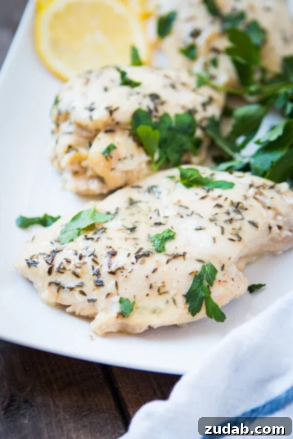Slow Cooker Zesty Lemon Butter Chicken 2 Delicious slow cooker lemon butter chicken, perfect for a light summer meal.