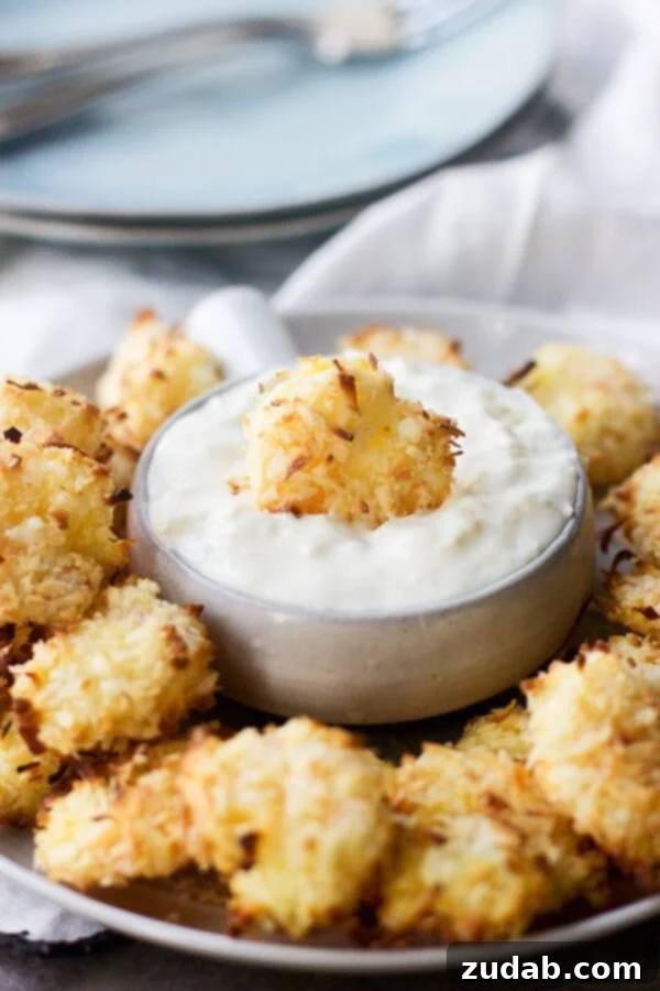 Crispy Parmesan Shrimp Scampi Skillet Pasta 3 Baked Coconut Shrimp with Tropical Dipping Sauce is sure to be your favorite summer dinner. Crunchy shrimp that are so easy and much healthier!