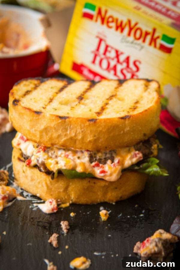 Experience the ultimate summer burger with our Southern Pimento Cheeseburger, elevated by the satisfying crunch of grilled Texas Toast. A signature dish from ohsweetbasil.com