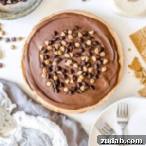 Easy No-Bake Peanut Butter Nutella Cheesecake