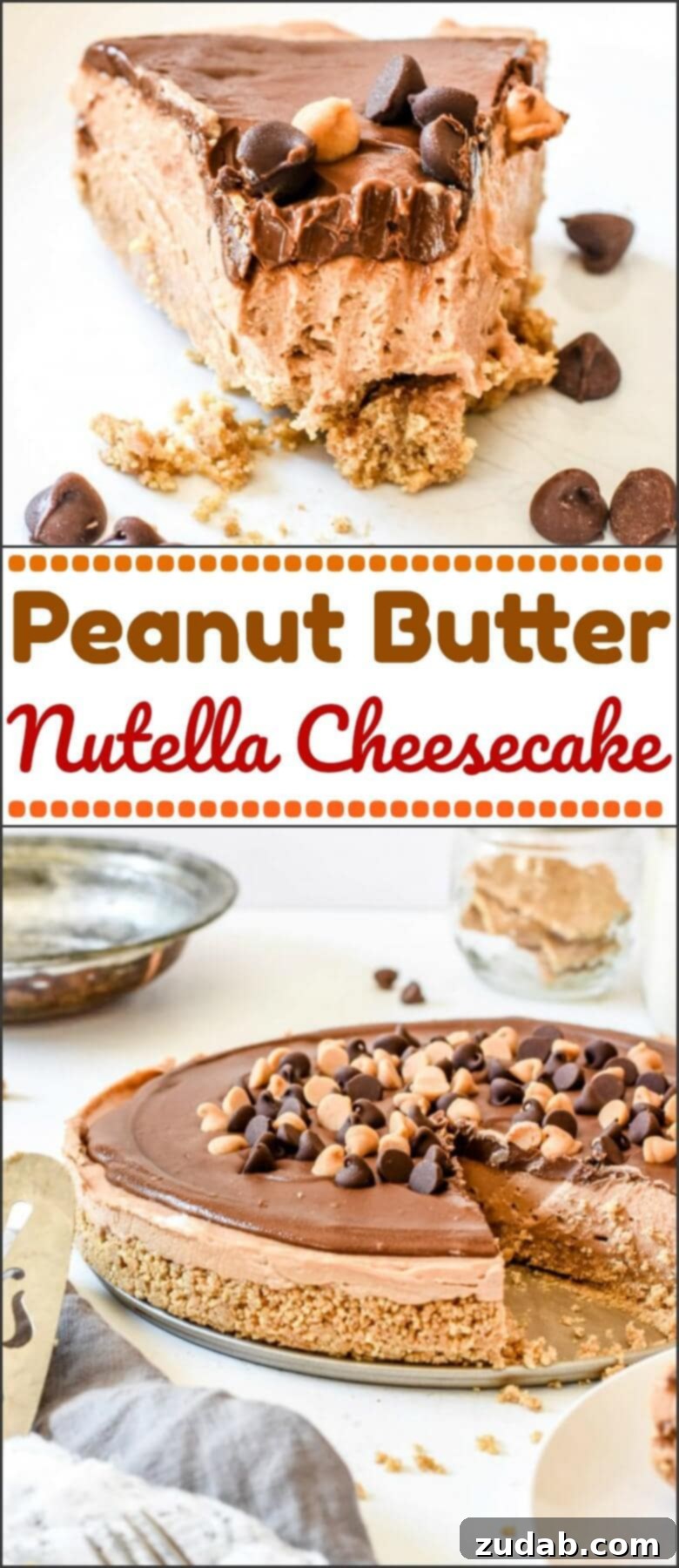 Effortless No-Bake Peanut Butter Nutella Cheesecake 3 Easy No-Bake Peanut Butter Nutella Cheesecake is one of our favorite recipes for hosting friends and families and the perfect dessert for a BBQ!