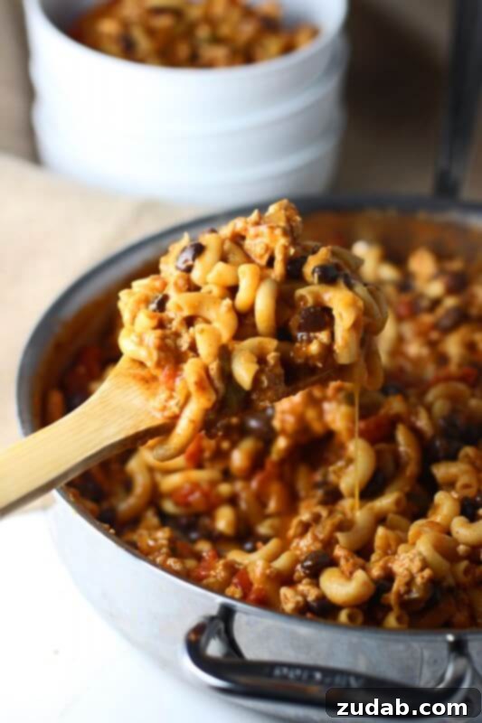 Delicious one pot skinny chili macaroni recipe from ohsweetbasil.com