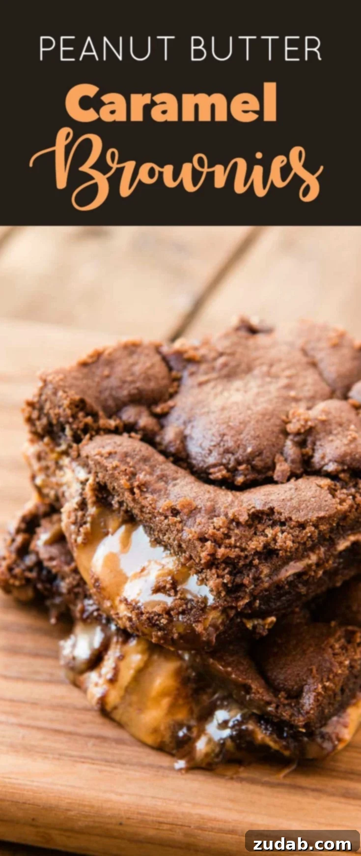 Decadent Peanut Butter Caramel Brownies 3 So you think you love Knock You Naked Brownies, also known as Caramel Brownies? Just wait until you try these Peanut Butter Caramel Brownies!